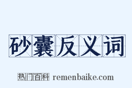 砂囊反义词是什么意思的图片